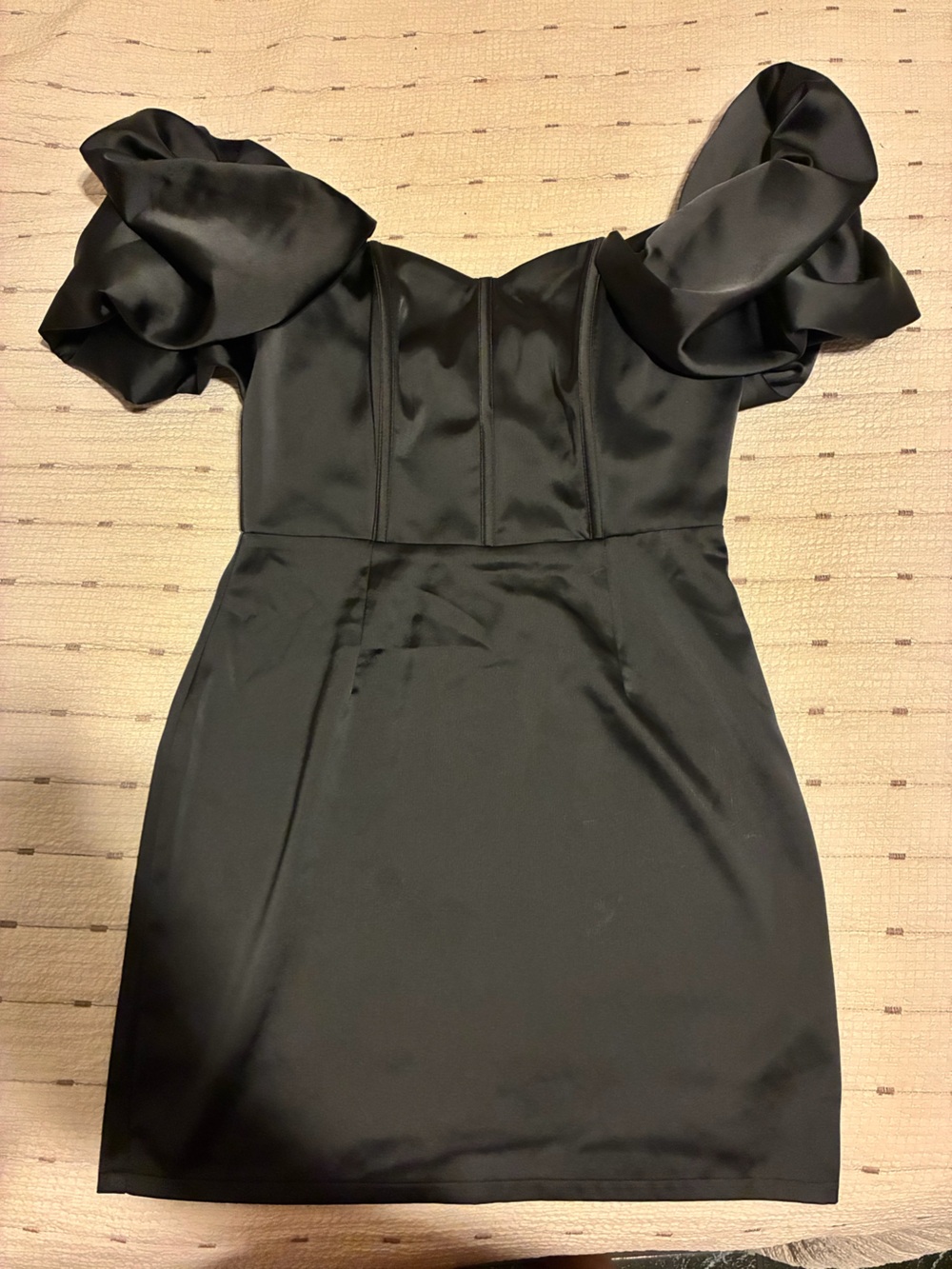 Black Satin Cocktail Dress